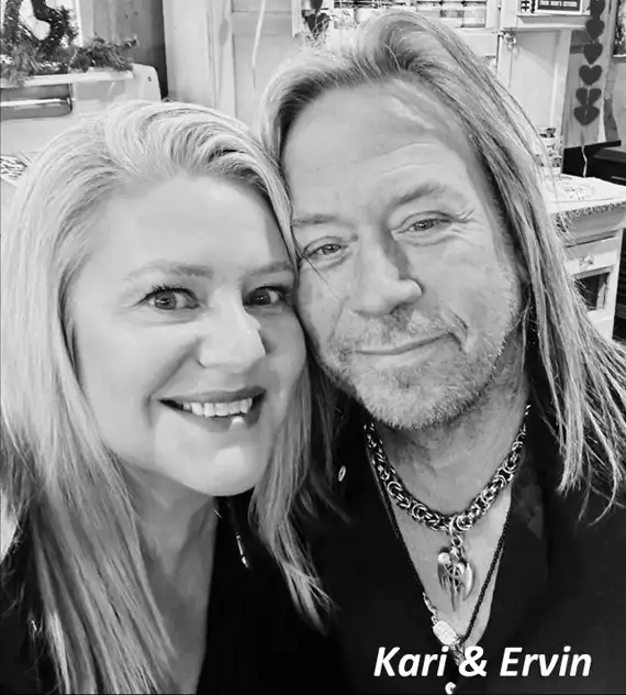 Kari and Ervin working together at the farm and restaurant in Manson, Washington