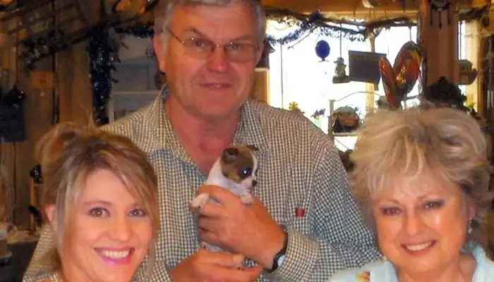 Kari with her parents on the family farm in Manson, Washington